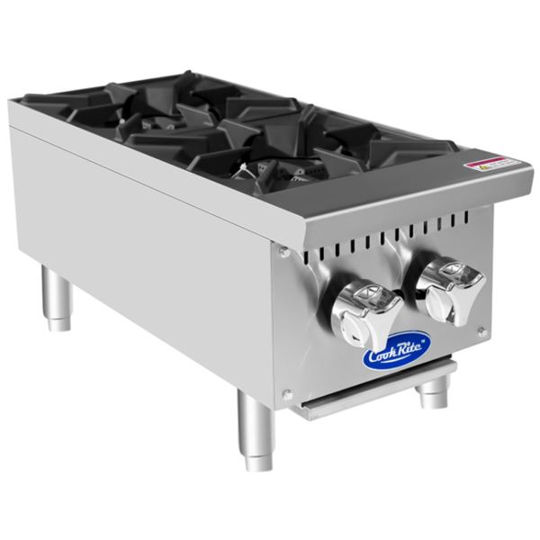 Commercial Gas Hot Plate (2 Burners) - 305mm - Atosa ACHP-12-2