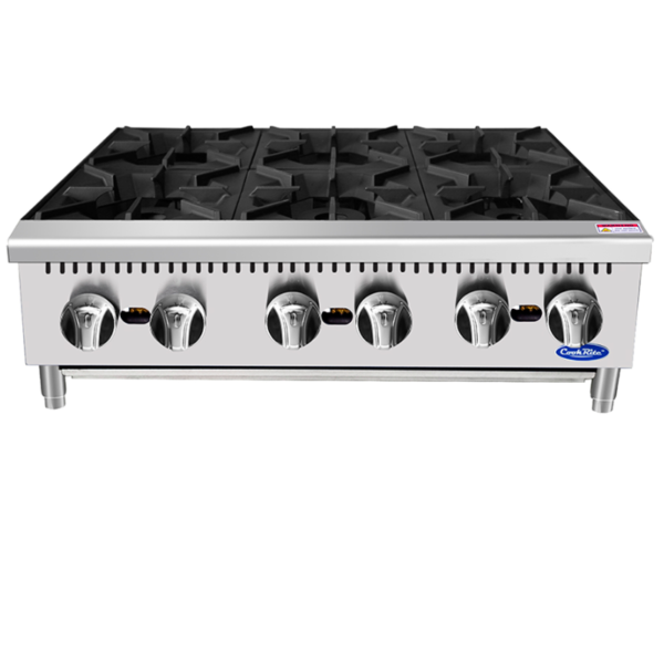 Commercial Gas Hot Plate (6 Burners) - 914mm - Atosa ACHP-36-6