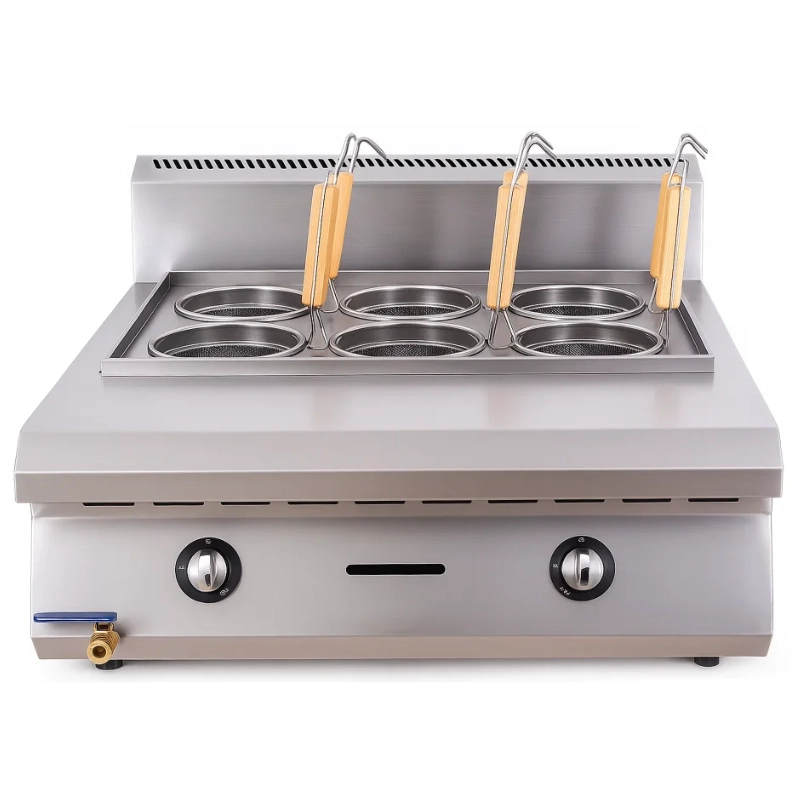 Commercial Gas Pasta Cooker (6 Baskets) - SAS ET-TSRQZML Commercial Gas Pasta Cooker (6 Baskets) - SAS ET-TSRQZML