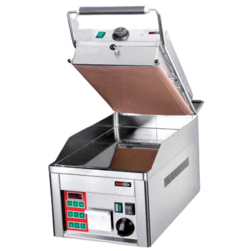 Commercial Electric Griddle with Contact Plate (Chromed) - Red Fox FTHC 30 ED + KD 30 T