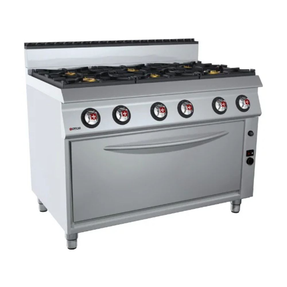Commercial Gas Range with Maxi Gas Oven (6 Burners) - Offcar - 70CBG16XL Commercial Gas Range with Maxi Gas Oven (6 Burners) - Offcar - 70CBG16XL