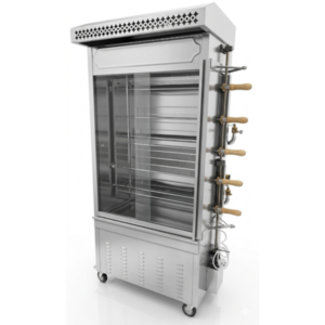 Commercial Gas Operated 5-Skewer Chicken Rotisserie Grill - SAS Kitchens - AR-GOC-5