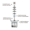 Commercial 5-Tier Chocolate Fountain - SAS Kitchens - ET-37/5