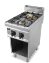 Commercial 2-Burner Gas Stove with Open Cabinet - Berto's - G7F2MPW Commercial 2-Burner Gas Stove with Open Cabinet - Berto's - G7F2MPW