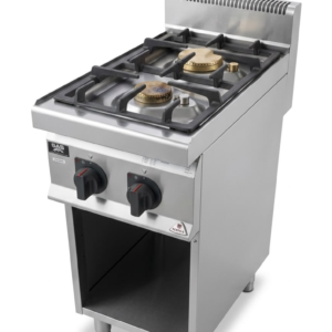 Commercial 2-Burner Gas Stove with Open Cabinet - Berto's - G7F2MPW