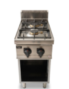 Commercial 2-Burner Gas Stove with Open Cabinet - Berto's - G7F2MPW Commercial 2-Burner Gas Stove with Open Cabinet - Berto's - G7F2MPW