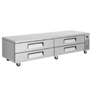 Commercial Super Deluxe Refrigerated Chef Base (96-Inch / 4-Drawer) - Turbo Air - TCBE-96SDR-N