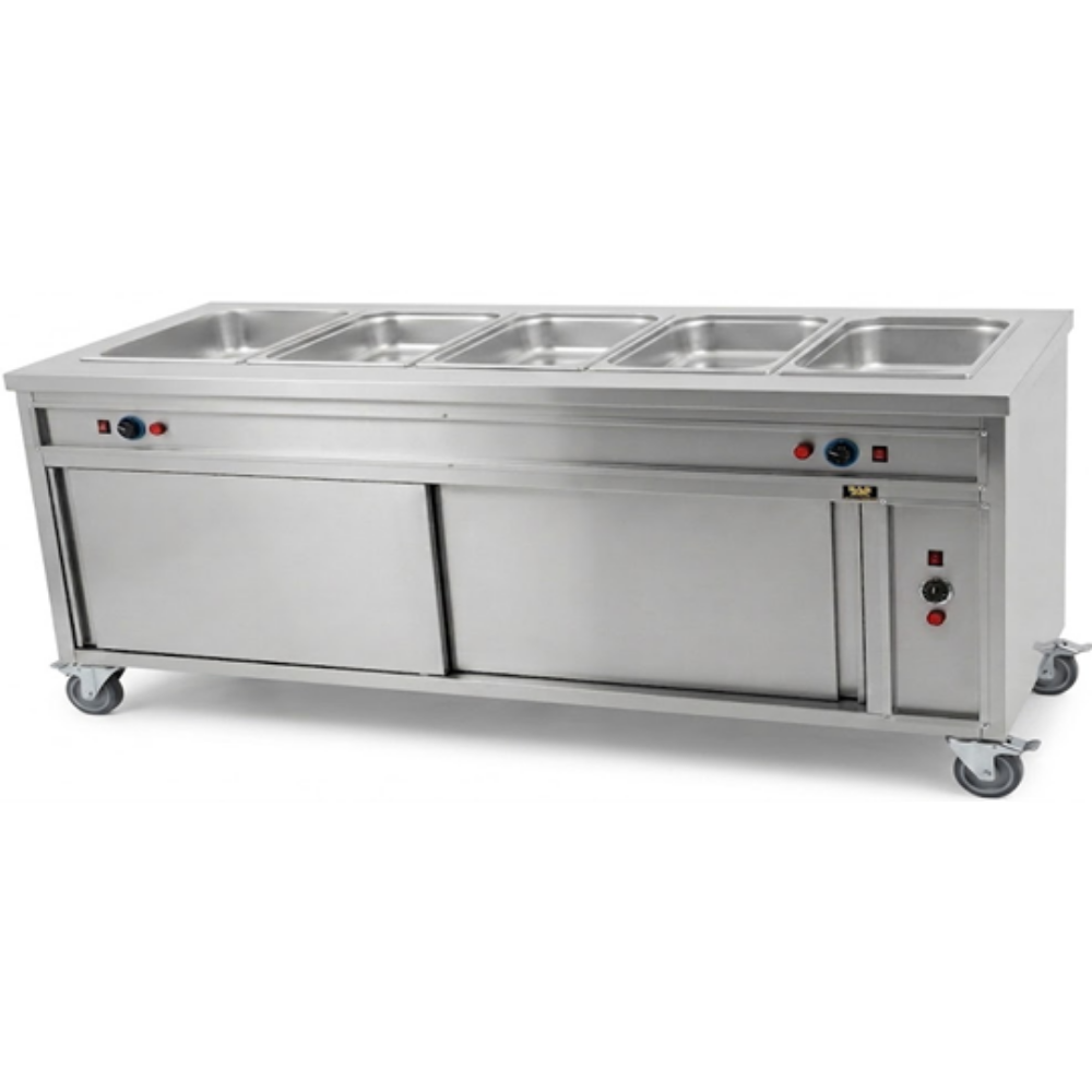 Commercial Heavy Duty Stainless Steel Bain Marie with Heated Base Cabinet (2100mm) - SAS Kitchens - AQ-0146 Commercial Heavy Duty Stainless Steel Bain Marie with Heated Base Cabinet (2100mm) - SAS Kitchens - AQ-0146