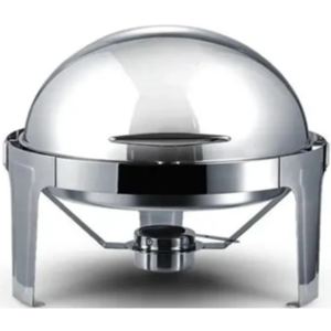 Stainless Steel Round Chafing Dish with Roll-Top Dome Lid - SAS - BY-CFROUND