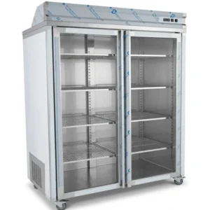 Commercial Heavy Duty Stainless Steel Double Glass Door Heated Cabinet - SAS Kitchens - HQ-0148