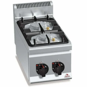 Commercial 2-Burner Gas Stove (Countertop) - Berto's Plus 600 G6F2B