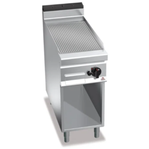Commercial Gas Griddle (Ribbed Plate) on Cabinet - Berto's Maxima 900 G9FR4M